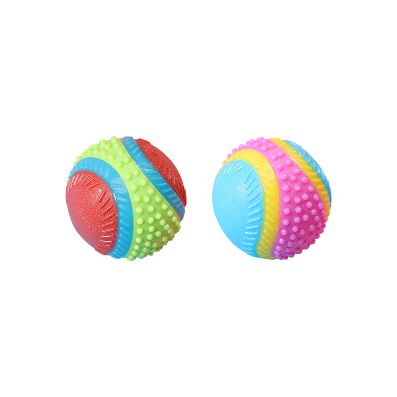 8cm Dog TPR Toy Durable Rubber Ball Set 2pcs