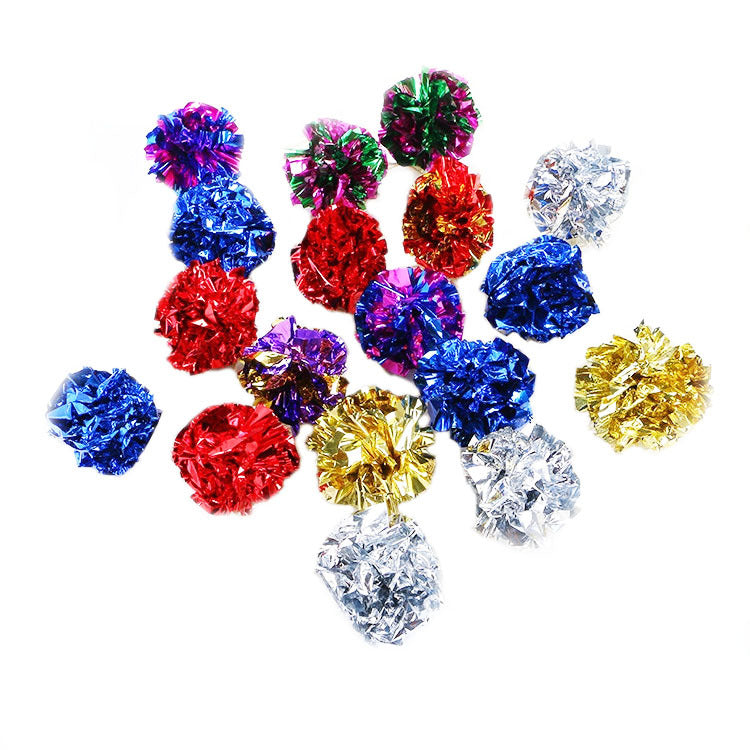 Cat Toy Mylar Crinkle Balls 4cm 10pcs
