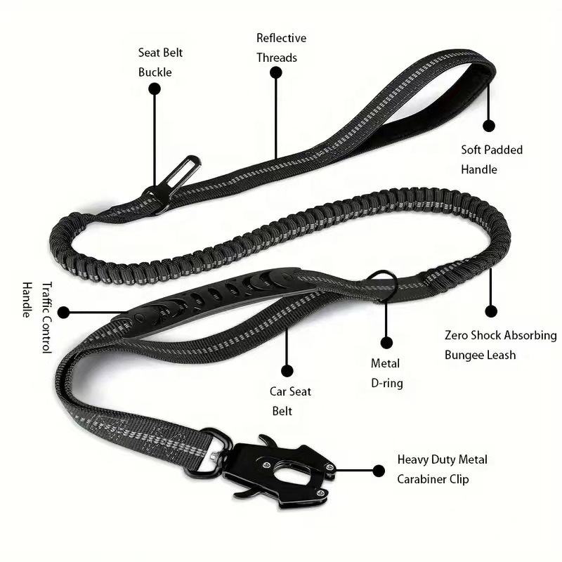 Nylon Dog Leash Car Seat Belt 120~178cm