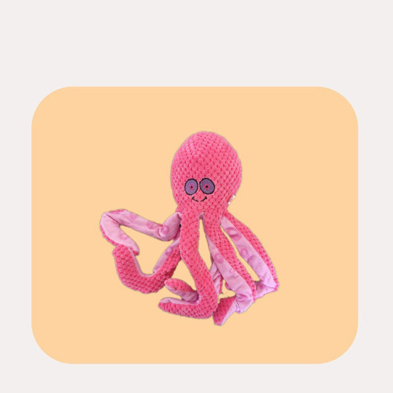 Squeaky Octopus Crinkle Dog Toy