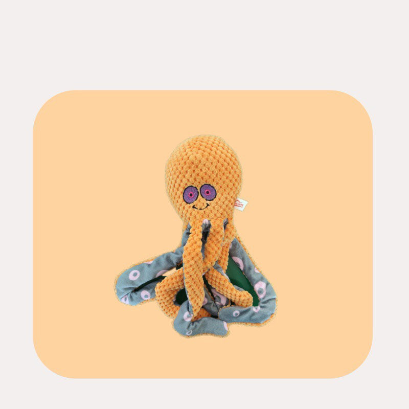 Squeaky Octopus Crinkle Dog Toy