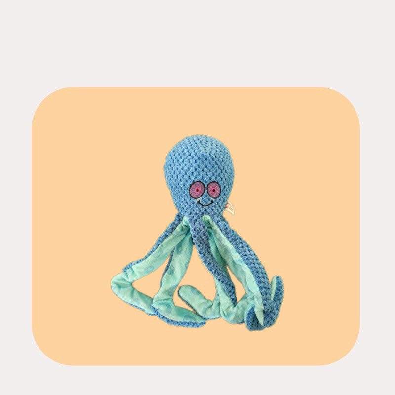 Squeaky Octopus Crinkle Dog Toy