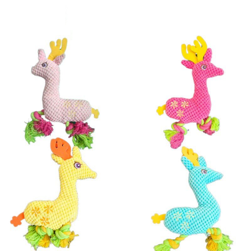 Deerlet Shape Bite-resistant Dog Plush Toy 25*8*15cm