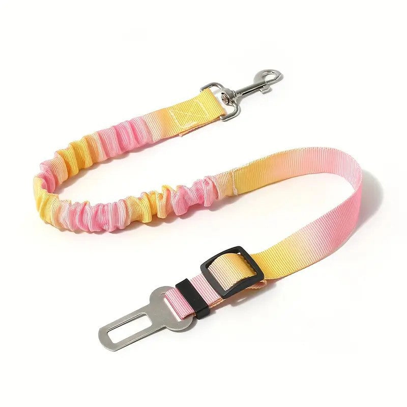 Scretchable Nylon Dog Leash Car Seat Belt 2.5cm*60~88cm