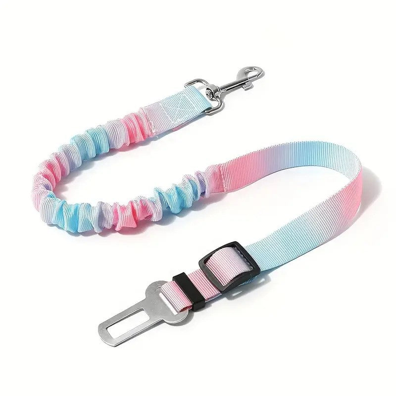 Scretchable Nylon Dog Leash Car Seat Belt 2.5cm*60~88cm