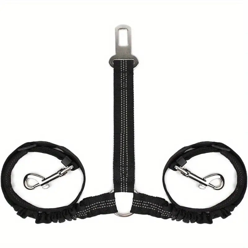 Double Dog Anti-Pull Leash Seat Belt 2.5cm*81cm
