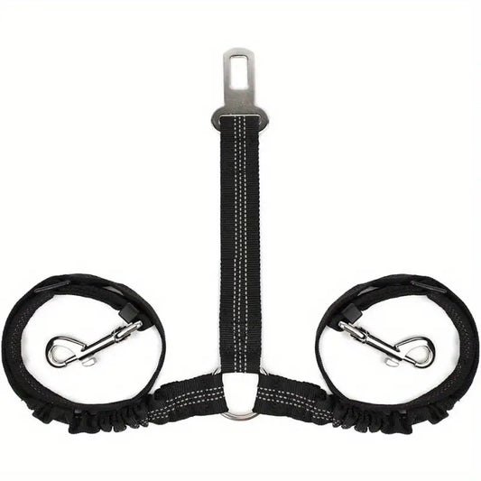 Double Dog Anti-Pull Leash Seat Belt 2.5cm*81cm