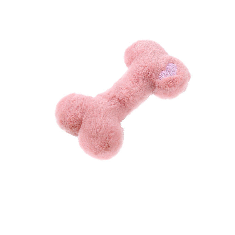 Bone Shape Plush Dog Toys with Squeakers Full Set 3pcs