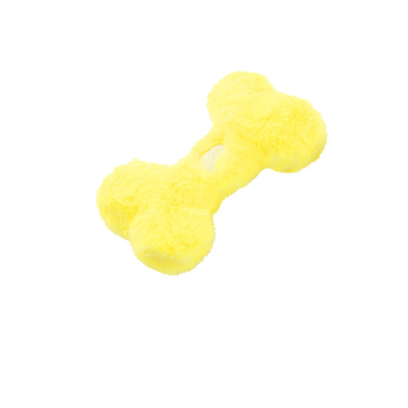 Bone Shape Plush Dog Toys with Squeakers Full Set 3pcs