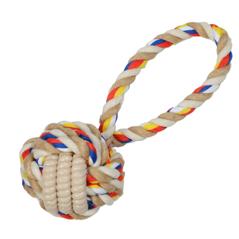 TPR Cotton Rope Ball Dog Toy