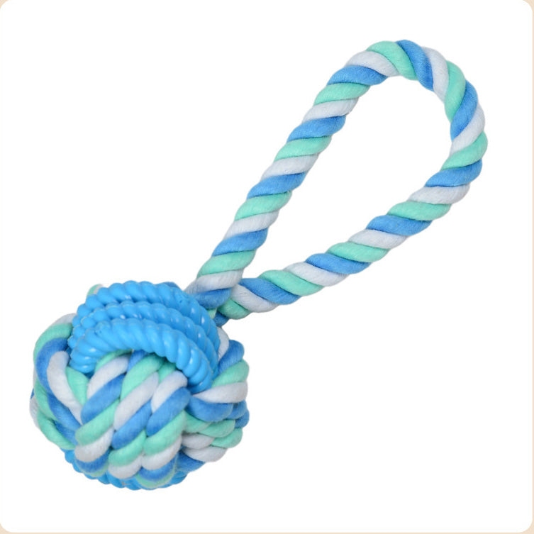 TPR Cotton Rope Ball Dog Toy